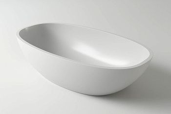 Раковина из искусственного камня Holbi TEFIA 1.02.008.11.1 60х30 накладная цвет белый без отверстий под смеситель