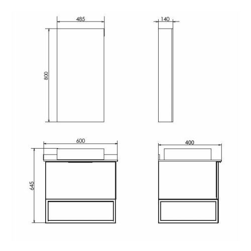 Зеркало-шкаф Comforty Порто 00-00009233CF 50х80 подвесной цвет бежевый - фото 2