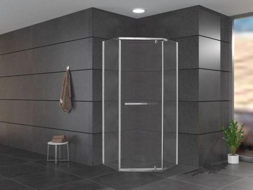 Душевой уголок Cerutti SPA CHIKA ZP91T 90х90 стекло прозрачное профиль хром без поддона - фото 5