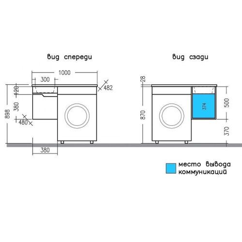 Тумба под раковину СанТа Сатурн 700406 40х50 подвесная цвет белый/коричневый - фото 4