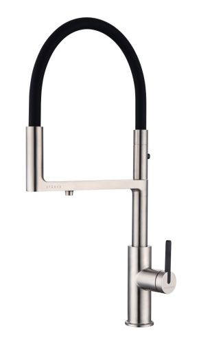 Смеситель для кухни Paulmark TORNADO To213402-BS на мойку никель