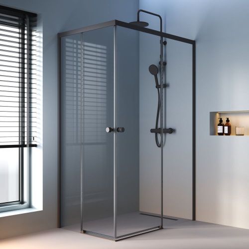 Душевой уголок Am.Pm X-Joy W94G-403-12080-BТ 120х80 стекло прозрачное профиль черный без поддона