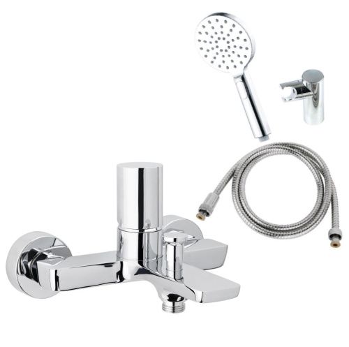 Смеситель для ванны AQG Tube 01TUB410CR настенный хром