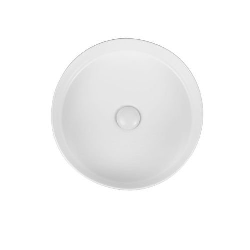 Раковина из сантехнического фарфора Vincea VBS-216 40х40 накладная цвет белый без отверстий под смеситель - фото 2