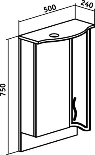 Зеркало-шкаф Runo Севилья 00000000799 50х80 подвесной цвет белый - фото 4