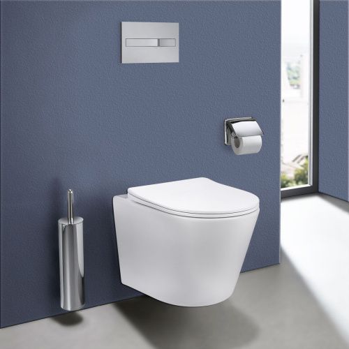 Унитаз подвесной Vincea Piatti VT1-11S белый с сиденьем микролифт безободковый душевой смыв
