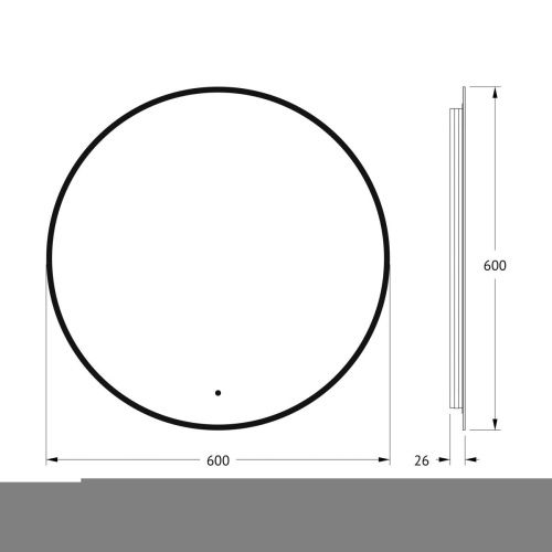 Зеркало с подсветкой Defesto AURA DF 2983R 60х60 подвесное - фото 2