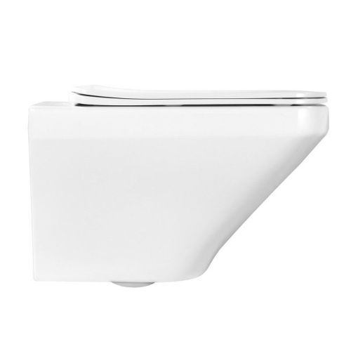 Унитаз подвесной Bond Cube F11-10 белый с сиденьем микролифт безободковый душевой смыв - фото 5