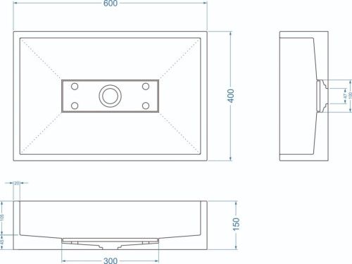 Раковина из искусственного камня Uperwood Angkor 291020324 60х40 накладная цвет черный - фото 2