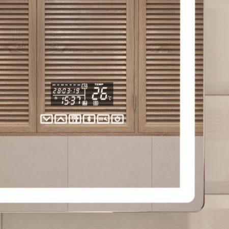 Зеркало с подсветкой Vigo Geometry Media Voice 52 120х70