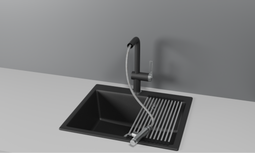 Смеситель для кухни Granula 8169, ТУРМАЛИН на мойку черный - фото 2