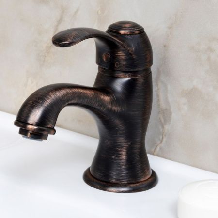 Смеситель Wasserkraft Isar 1300 1303 на раковину бронза