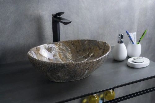 Раковина керамическая Gid Lago 54472 40х30 накладная цвет многоцветный без отверстий под смеситель - фото 5