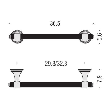 Полотенцедержатель Colombo Hermitage B3309.HPS