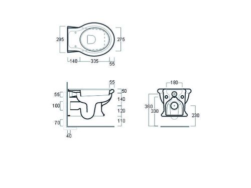 Чаша унитаза подвесная Simas LA 18 rim цвет белый без сиденья безободковая смыв торнадо - фото 3