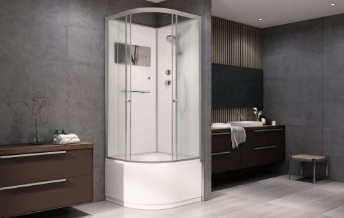 Душевая кабина AvaCan D511 110х110 четверть круга без крыши ориентация универсальная - фото 2