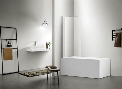 Душевая шторка на ванну Aquatek ДЕЛЬТА AQ DEL SBA 08015CH 80х150 стекло прозрачное профиль хром ориентация универсальная - фото 2