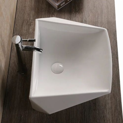 Раковина из сантехнического фарфора Cerutti SPA CR7065 60х40 накладная цвет белый без отверстий под смеситель - фото 3