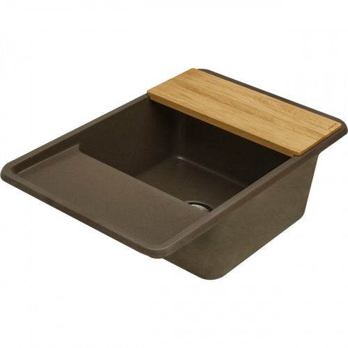 Кухонная мойка Aquaton Беллис 1A725032BS280 80х50 цвет коричневый поверхность матовая - фото 5