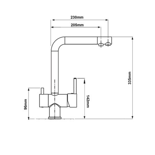 Смеситель для кухни BOCH MANN LAURA B BM10424 на мойку черный - фото 3