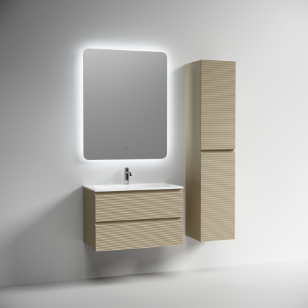 Тумба под раковину Sancos FOLK FL80CP 80х40 подвесная цвет бежевый