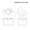Кухонная мойка Ulgran Quartz Marta 1000-07 100х55 цвет черный
