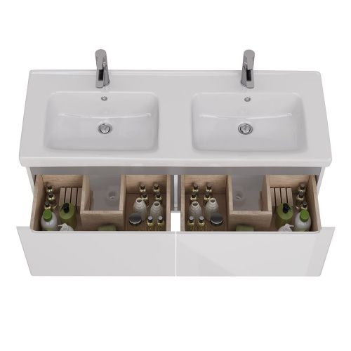 Тумба под раковину LeMark Buno mini LM05BM125T 120х40 подвесная цвет белый - фото 3