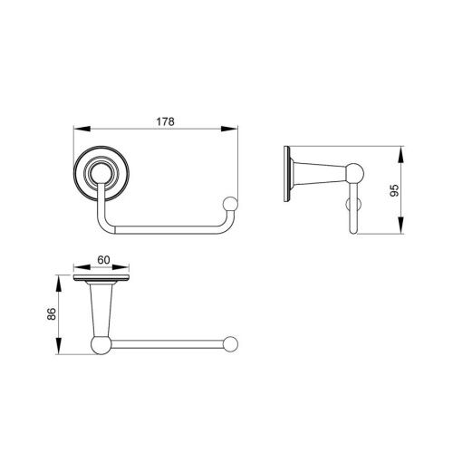 Бумагодержатель Timo Nelson 160041/02 - фото 2