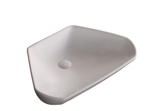 Раковина из сантехнического фарфора Cerutti SPA CR7070 60х40 накладная цвет белый без отверстий под смеситель - фото 3