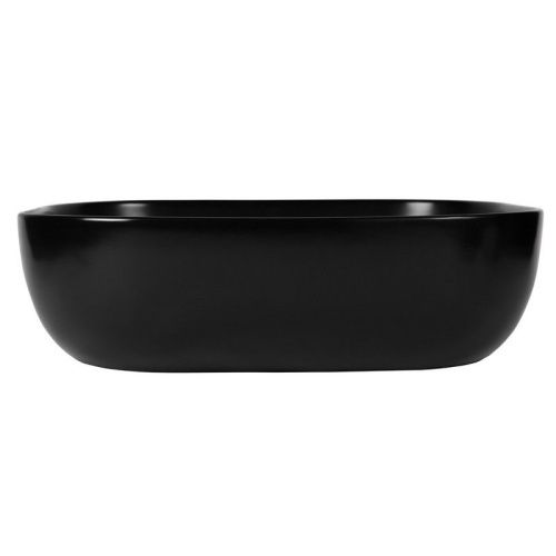 Раковина из сантехнического фарфора Bond Cube S61-508 50х40 накладная цвет черный без отверстий под смеситель - фото 3