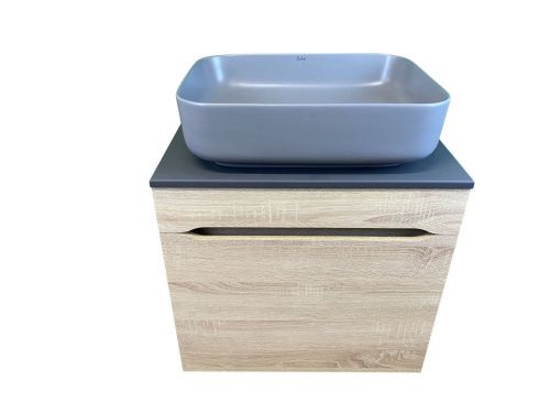 Тумба с раковиной Sintesi STL.W7017_SIN-LVB-APP-409GM 60х60 подвесная цвет бежевый - фото 4