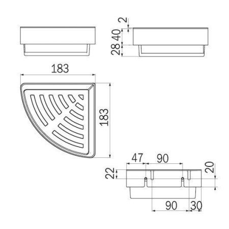 Полка в ванную комнату Inda Basket AV231AAL08