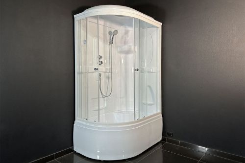 Душевая кабина Royal Bath BK RB8120BK1-T-R 120х80 асимметричная с крышей ориентация правая - фото 2