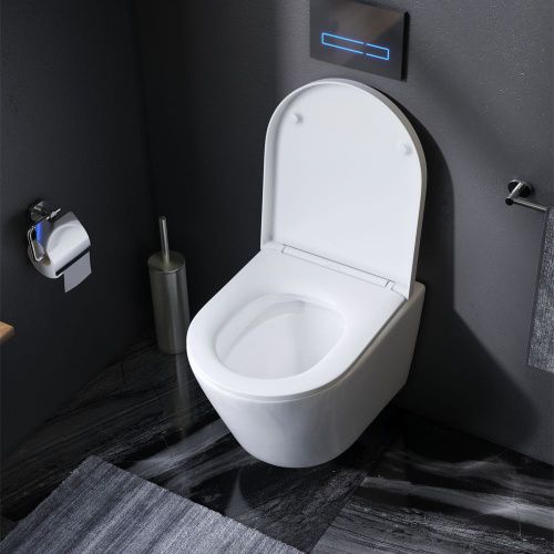 Унитаз подвесной Am.Pm Sense C741701SC белый с сиденьем микролифт безободковый каскадный смыв - фото 4