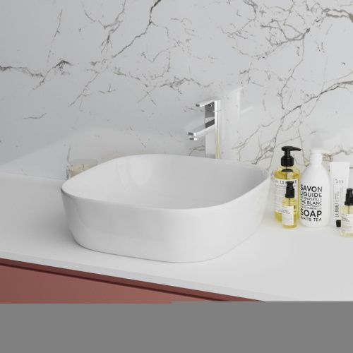 Раковина из сантехнического фаянса Grossman Style GR-3019 40х40 накладная цвет белый без отверстий под смеситель - фото 3