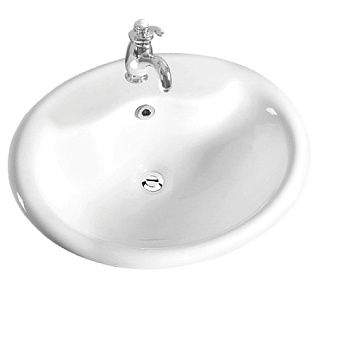 Раковина керамическая Art&Max AM6300 60х50 полувстраиваемая цвет белый