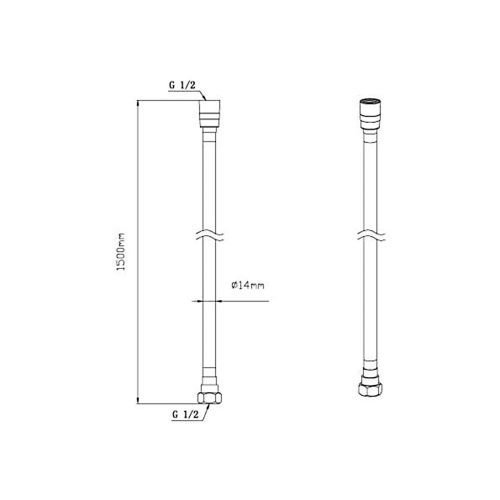Душевой гарнитур Vincea  VSHN-42HGM настенный вороненая сталь - фото 2