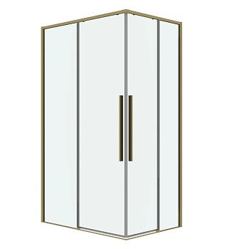 Душевой уголок Grossman Galaxy 300.K33.01.1110.32.00 110х100 стекло прозрачное профиль золото без поддона