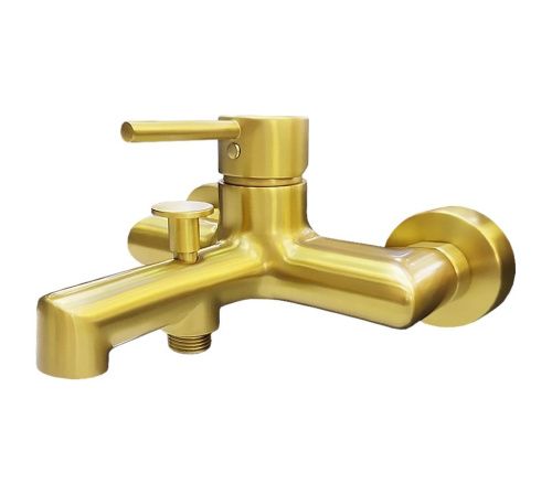 Смеситель для ванны AltroBagno Metropoli AltroBagnoMetropoli0219OrSp настенный золото - фото 2