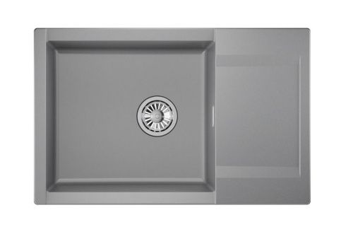 Кухонная мойка Granula 7807, АЛЮМИНИУМ 80х50 цвет серый поверхность матовая - фото 2