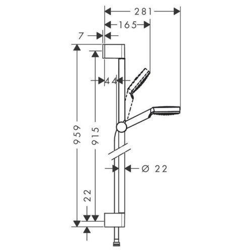 Душевой гарнитур Hansgrohe Crometta 26537400 настенный хром - фото 2