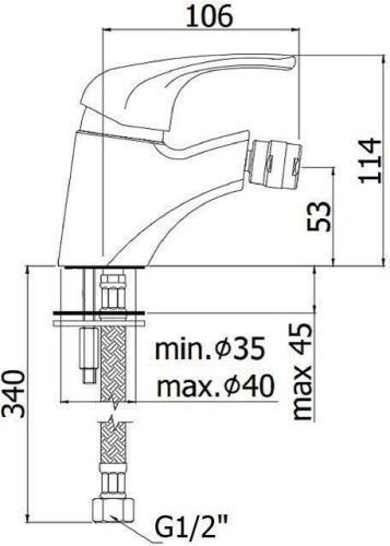 Смеситель Paffoni Nettuno Due ND131CR на биде хром - фото 2
