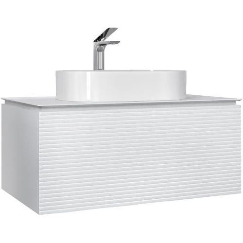 Тумба под раковину Jorno STONE Stn.01.100/P/W/JR 100х40 подвесная цвет белый