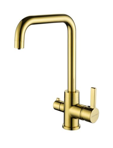 Смеситель для кухни Paulmark LOGAS Lo213021-G на мойку золото