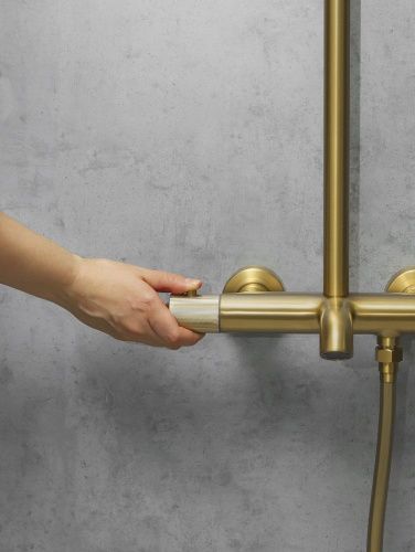 Душевая стойка AltroBagno Bilancia AltroBagnoBilancia030429BG настенная цвет золото - фото 4