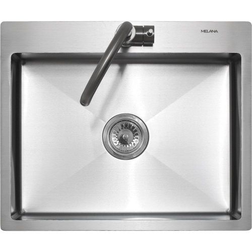 Кухонная мойка Melana ProfLine MLN-R6050H 60х50 цвет серый поверхность матовая