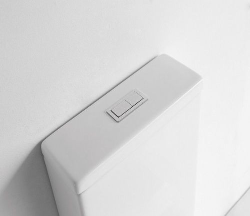 Унитаз напольный с бачком CeramaLux 2170 белый с сиденьем микролифт безободковый каскадный смыв - фото 4