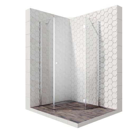 Душевой уголок Ambassador Diamond 12011111R 90х90 стекло прозрачное профиль хром без поддона - фото 2