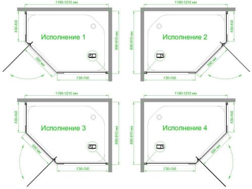 Душевой уголок Royal Bath TR RB1290TR-T 120х90 стекло прозрачное профиль белый без поддона - фото 4