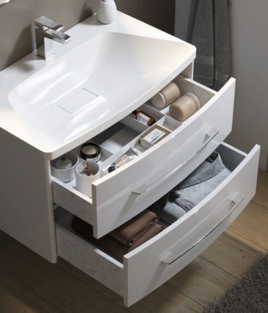 Тумба под раковину Aqwella Y NER0108 80х50 подвесная цвет белый